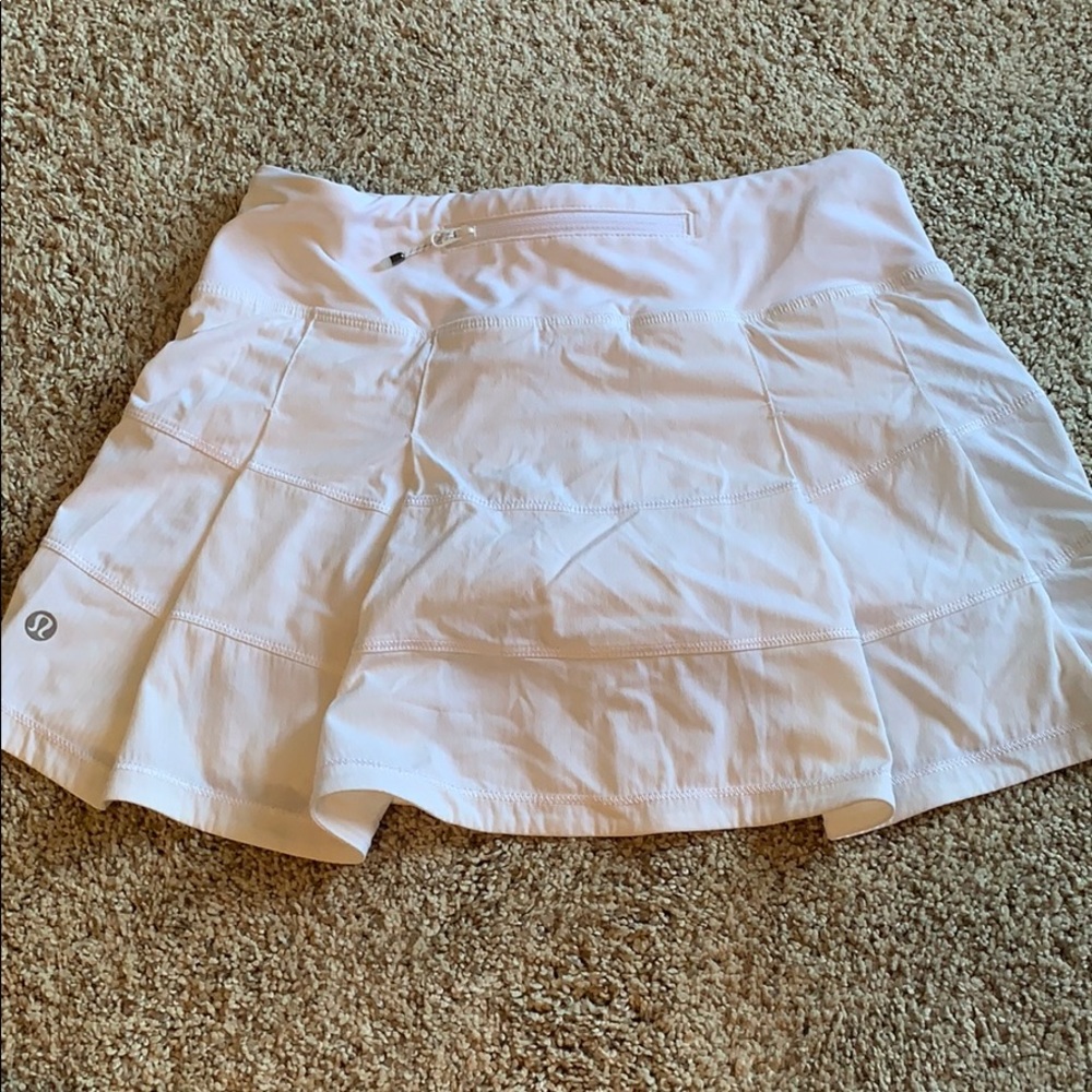 White tennis skirt